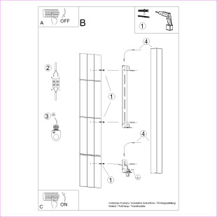 Kinkiet Freya 120cm beżowy Thoro | Minimalistyczny design
