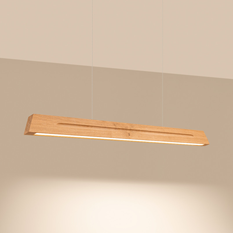 Lampa wisząca drewniana Skog 120cm LED | Thoro