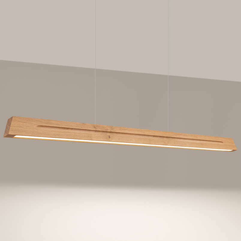 Lampa wisząca drewniana Skog 150cm LED Thoro - Nowoczesny Design