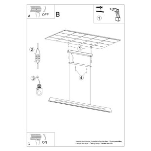 Lampa wisząca drewniana Skog 150cm LED Thoro - Nowoczesny Design