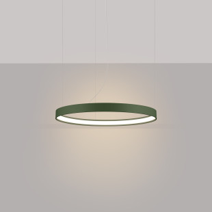 Żyrandol LED Rio Thoro: Nowoczesny design, zielony oliwkowy