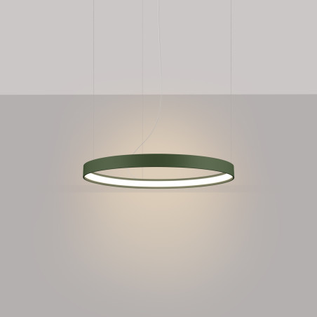Żyrandol LED Rio Thoro: Nowoczesny design, zielony oliwkowy