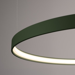 Żyrandol LED Rio Thoro: Nowoczesny design, zielony oliwkowy