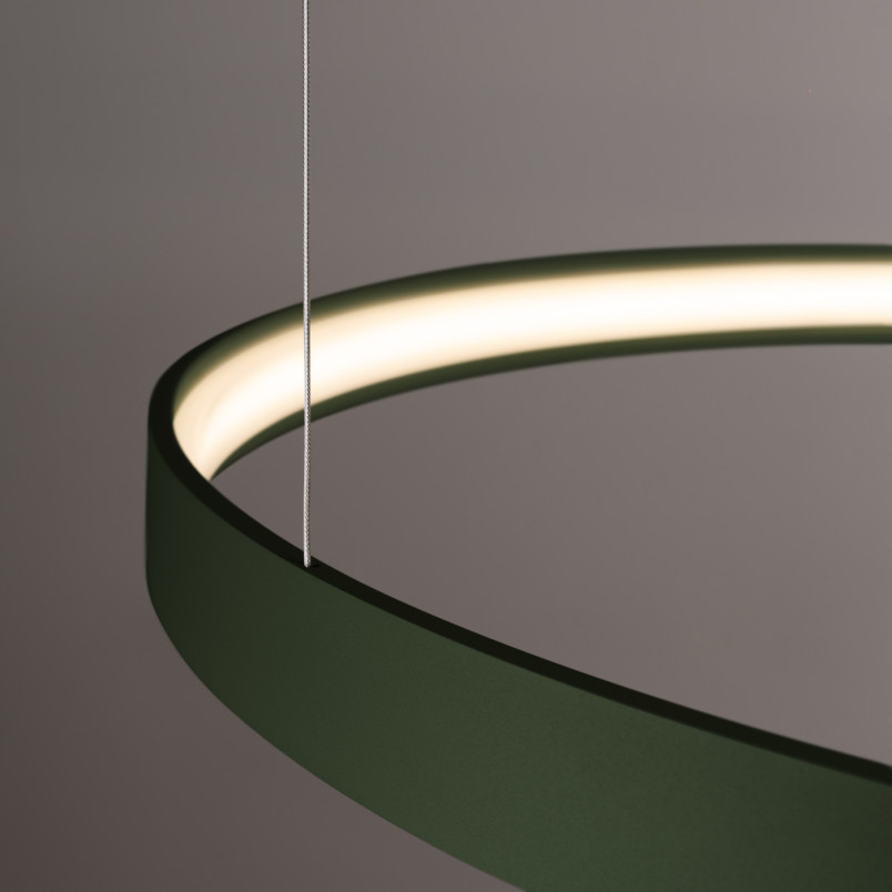 Żyrandol LED Rio Thoro - Zielony, Nowoczesny Design