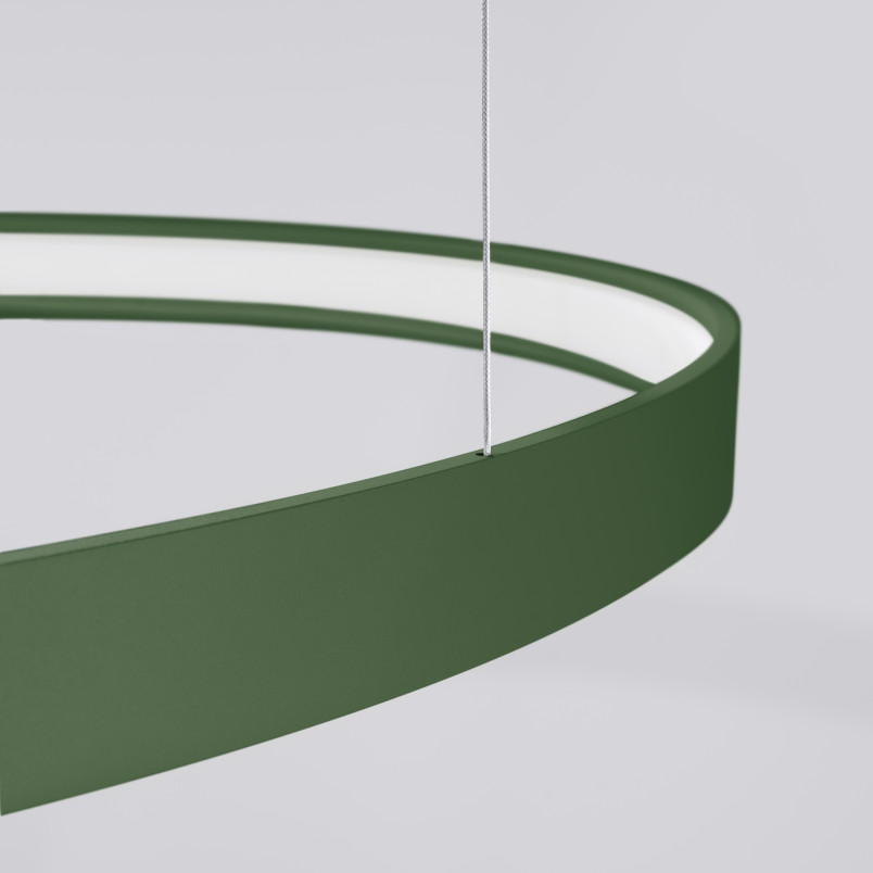 Żyrandol LED Rio Thoro - Zielony, Nowoczesny Design
