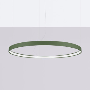 Żyrandol LED Rio Thoro: Nowoczesny design, zielona oliwka