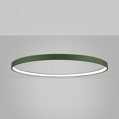 Żyrandol LED Rio Thoro: Nowoczesny design, zielona oliwka