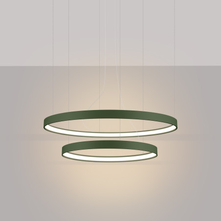 Żyrandol LED Rio II Thoro - Zielony, Nowoczesny Design