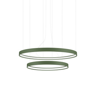 Żyrandol LED Rio II Thoro: Nowoczesny design, zielony oliwkowy