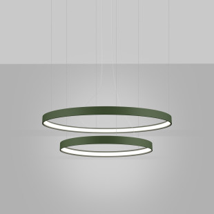 Żyrandol LED Rio II Thoro: Nowoczesny design, zielony oliwkowy