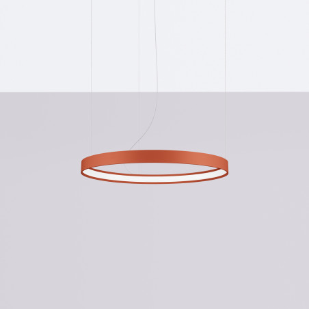Żyrandol Rio LED Thoro: Nowoczesny design, ochra czerwona | Sklep