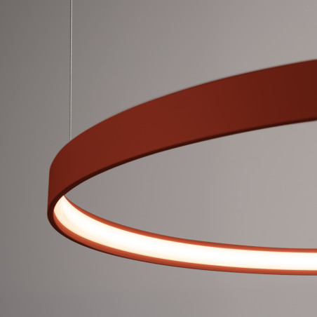 Żyrandol LED Rio Thoro - Nowoczesny design, ochra czerwona