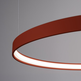 Żyrandol LED Rio Thoro - Nowoczesny design, ochra czerwona
