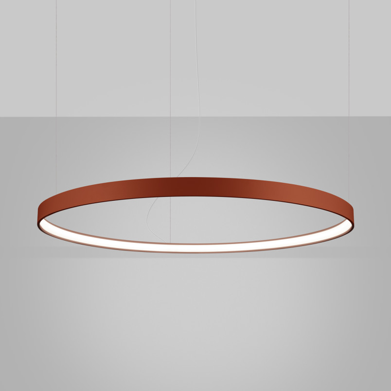 Żyrandol LED Rio Thoro | Nowoczesny design, ochra czerwona