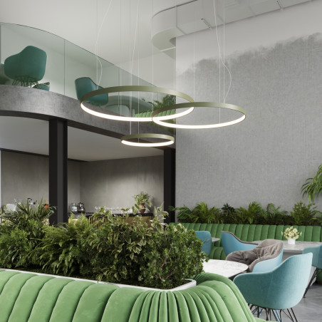 Żyrandol LED Rio II Thoro - Nowoczesny Design | Czerwony