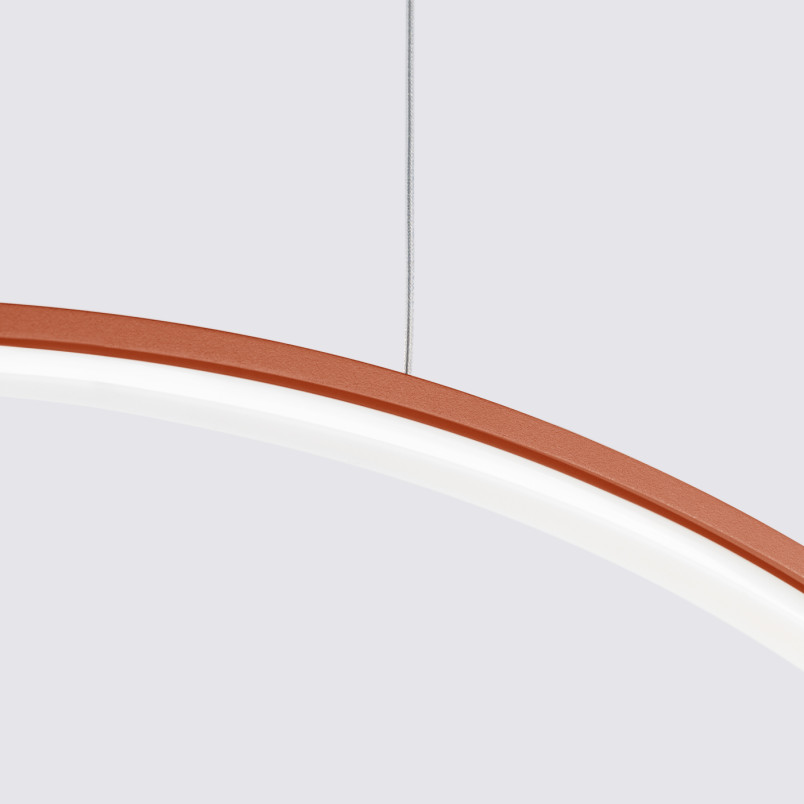 Lampa Rio LED Czerwona Thoro | Nowoczesna Wisząca 55cm