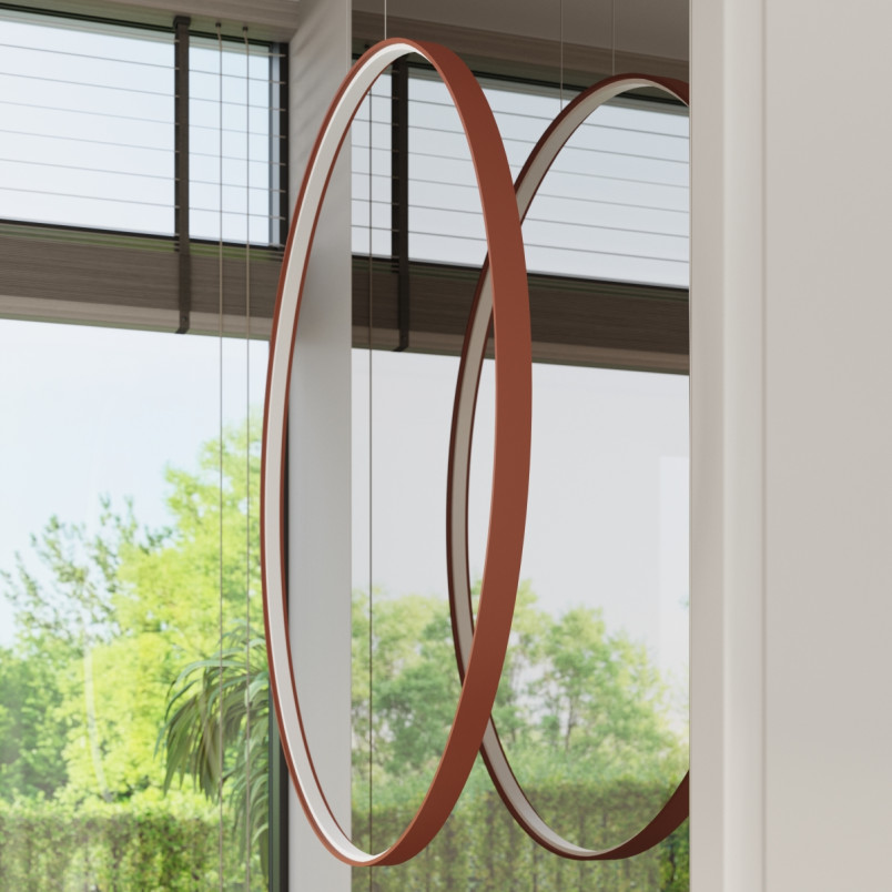 Lampa Rio LED 110cm Czerwona - Nowoczesny Design | Thoro