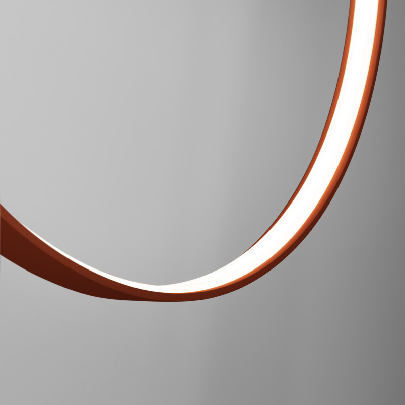 Lampa wisząca LED Rio | Czerwona, 55cm | Thoro