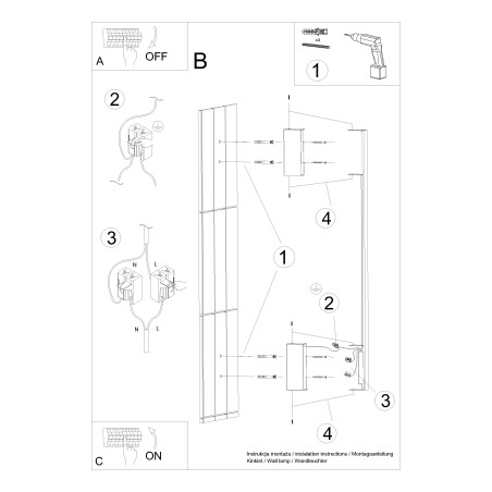 Kinkiet pionowy Thoro Sappo 150cm | Czerwony LED | Nowoczesny