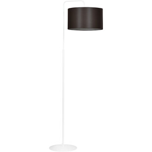 Lampa podłogowa z abażurem Trapo 50 czarno-biała marki Emibig