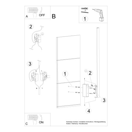 Kinkiet liniowy Lahti 70cm Thoro | Oświetlenie LED