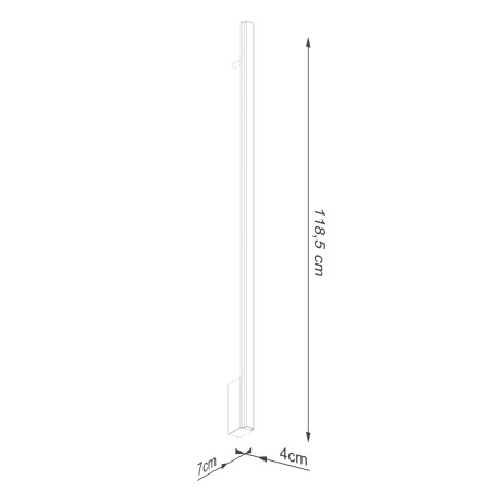 Kinkiet liniowy LED Thoro Lagom 120cm - Nowoczesny design