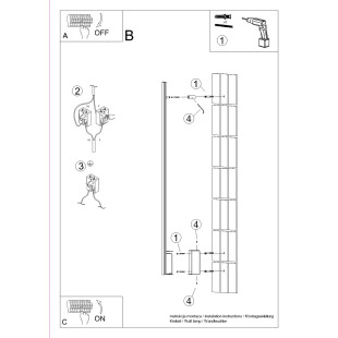 Kinkiet LED Lagom 150cm - Nowoczesny design, ochra czerwona | Thoro