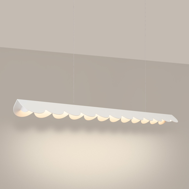Lampa wisząca Biscuit biała LED Thoro | Nowoczesny design
