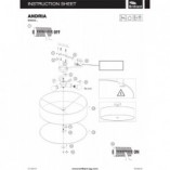 Plafon Andria 60cm - Szary Brilliant | Lampy Materiałowe