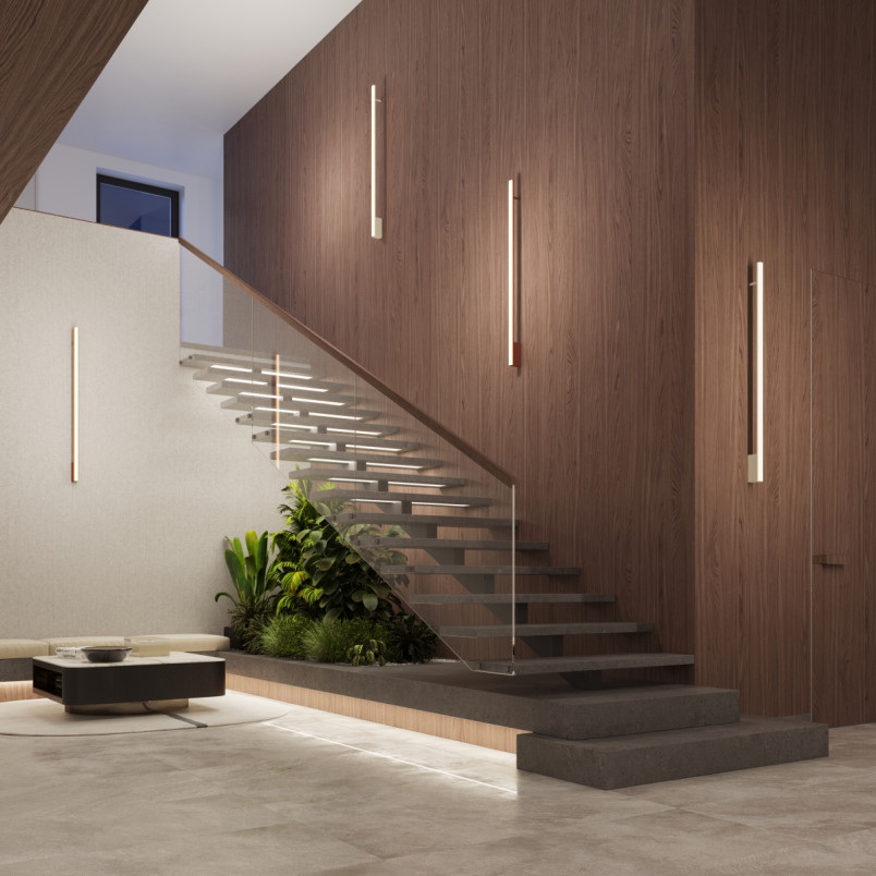 Kinkiet pionowy Lagom 150cm beżowy LED - Thoro | Nowoczesny Design