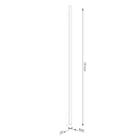 Kinkiet liniowy LED Thoro Lagom 150cm - Zielony oliwkowy
