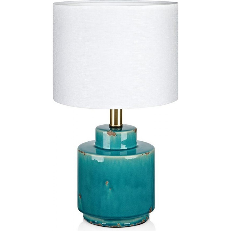 Lampa stołowa Cous biało-turkusowa Markslojd | Eleganckie oświetlenie