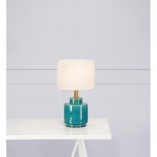 Lampa stołowa Cous biało-turkusowa Markslojd | Eleganckie oświetlenie