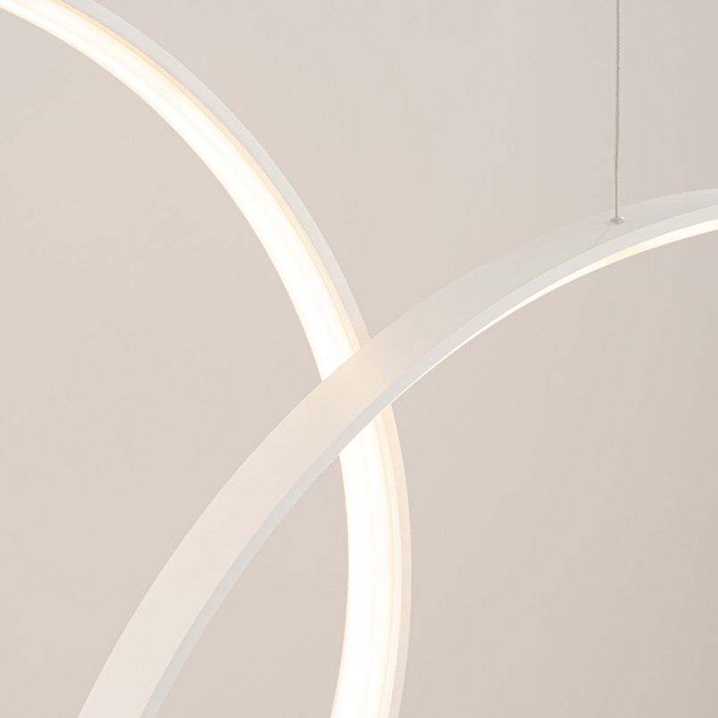 Lampa wisząca Rio III LED biała Thoro | Nowoczesny design