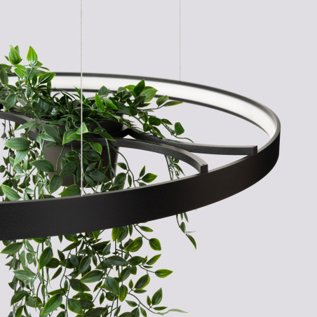 Lampa wisząca Rio Bio czarna LED Thoro - Nowoczesny design