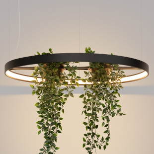 Lampa wisząca Rio Bio czarna LED Thoro - Nowoczesny design