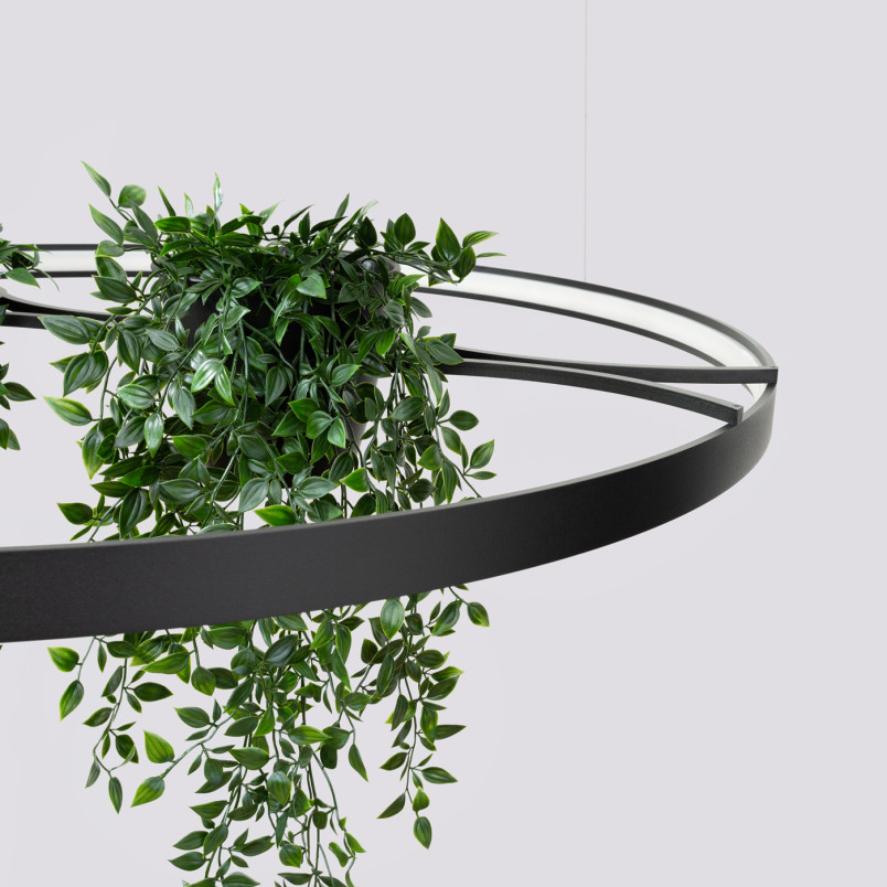 Lampa wisząca Rio Bio czarna LED Thoro - Nowoczesny design