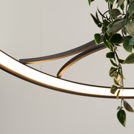 Lampa wisząca Rio Bio czarna LED Thoro - Nowoczesny design