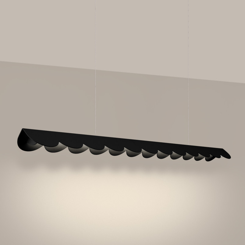 Lampa wisząca Biscuit czarna LED Thoro | Design i funkcjonalność