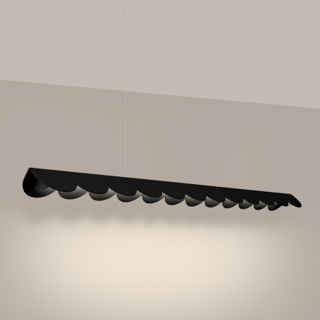 Lampa wisząca Biscuit czarna LED Thoro | Design i funkcjonalność