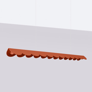 Lampa wisząca Biscuit Thoro | Czerwona, LED, 131cm