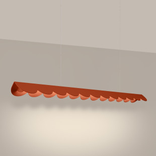 Lampa wisząca Biscuit Thoro | Czerwona, LED, 131cm