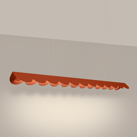 Lampa wisząca Biscuit Thoro | Czerwona, LED, 131cm
