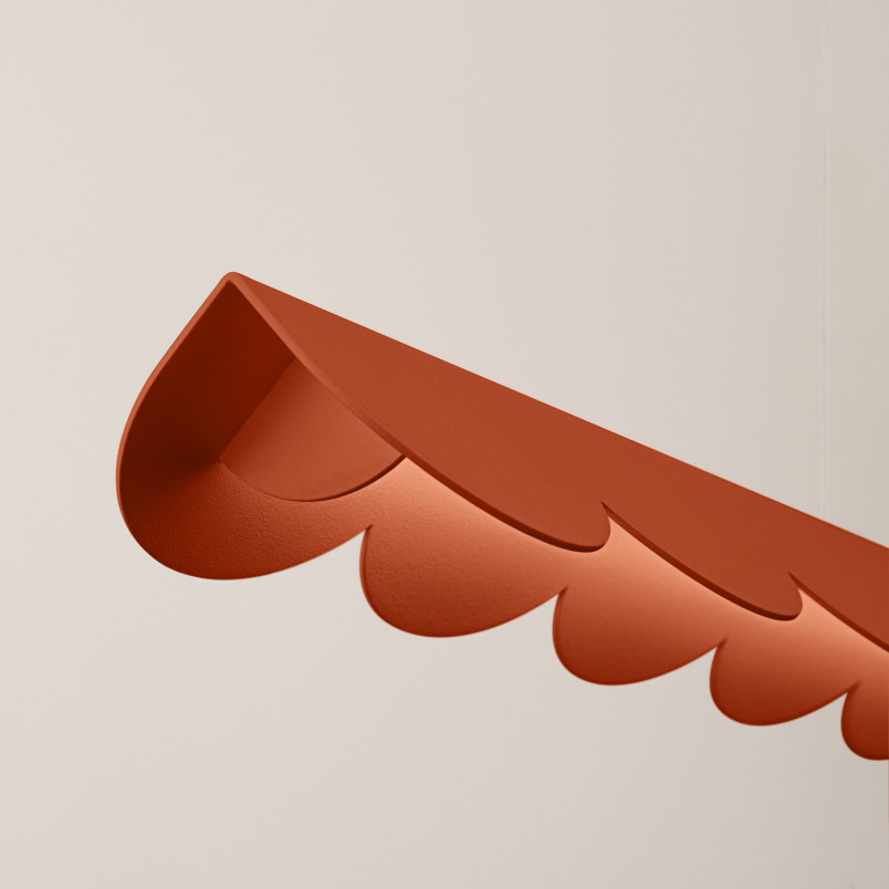 Lampa wisząca Biscuit Thoro | Czerwona, LED, 131cm