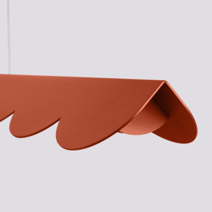 Lampa wisząca Biscuit Thoro | Czerwona, LED, 131cm