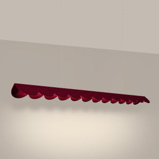 Lampa wisząca Biscuit Thoro | Czerwona, LED, 131cm