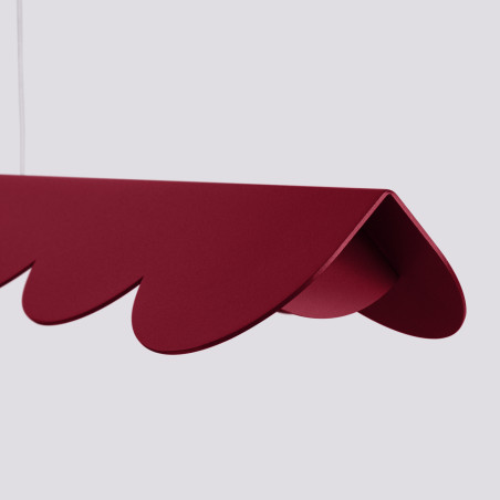 Lampa wisząca Biscuit Thoro | Czerwona, LED, 131cm