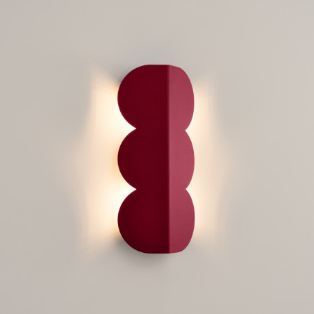Kinkiet Biscuit burgund Thoro | Designerski kinkiet retro