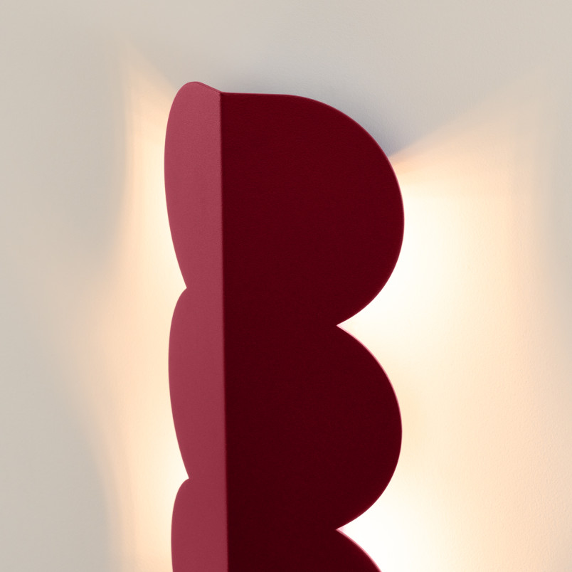Kinkiet Biscuit burgund Thoro | Designerski kinkiet retro