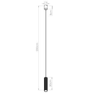 Lampa wisząca tuba biała LED Thoro Ivar - nowoczesny design